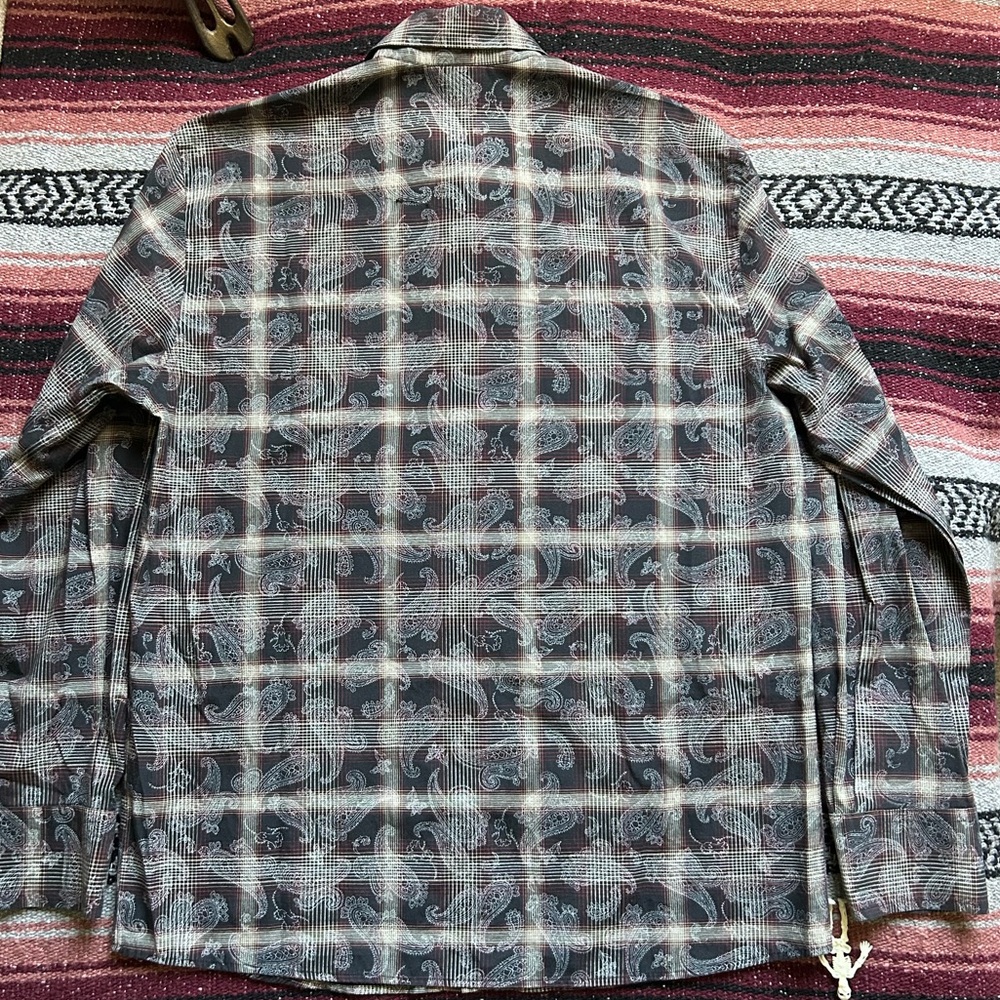 Angelo Litrico Paisley/plaid button down dress shirt size L. - Picture 5 of 8